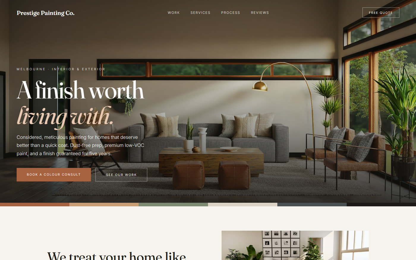 Prestige Painting Co. website built by Golden & Co.