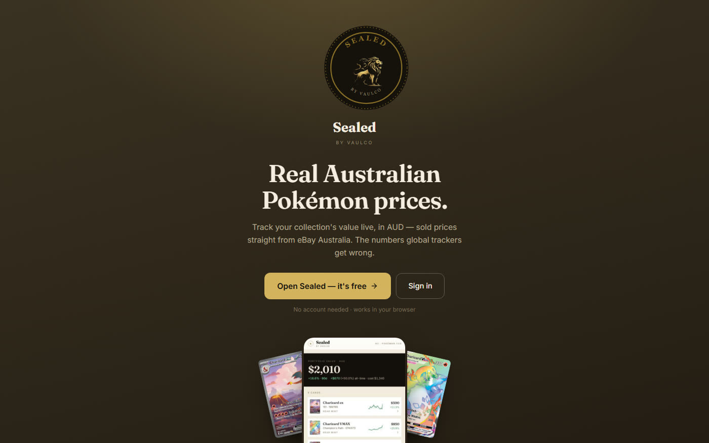 Sealed by Vaulco website built by Golden & Co.